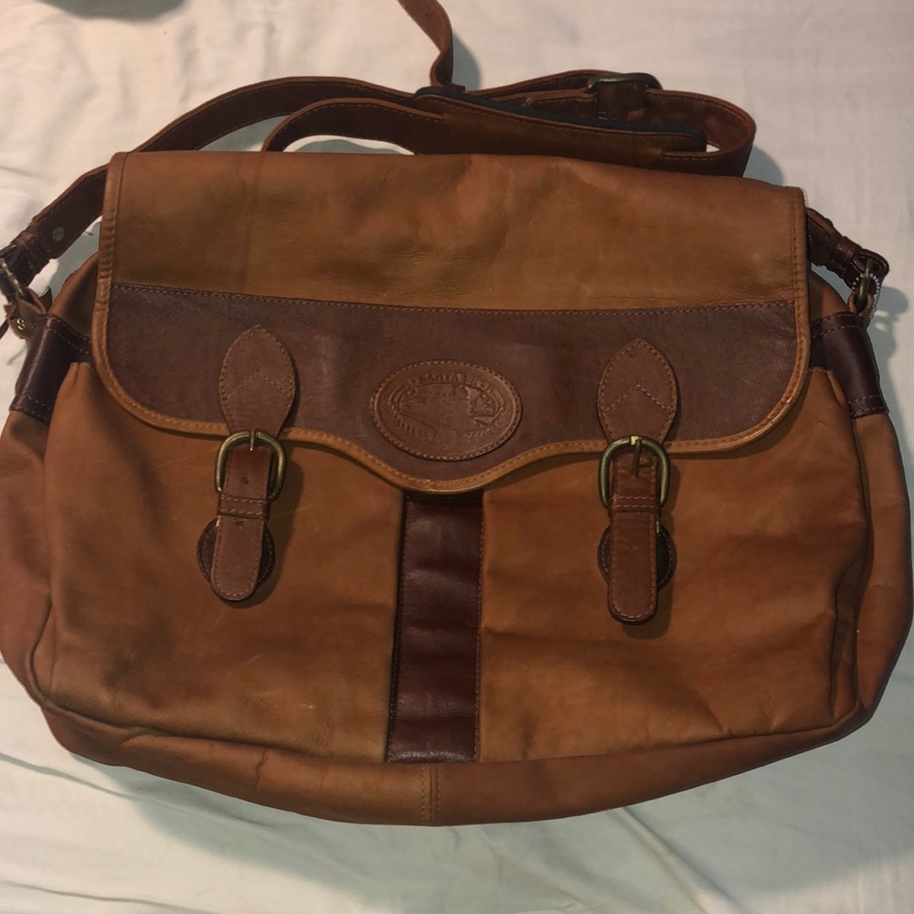VINTAGE SANTA FE Brown Leather Men's Travel Messenger Bag EXCELLENT ❤️❤️
